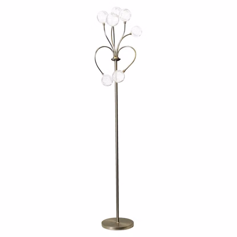 Masterlight Molto 3 LED Vloerlamp - Goud/Messing - Modern met Transparant Glas