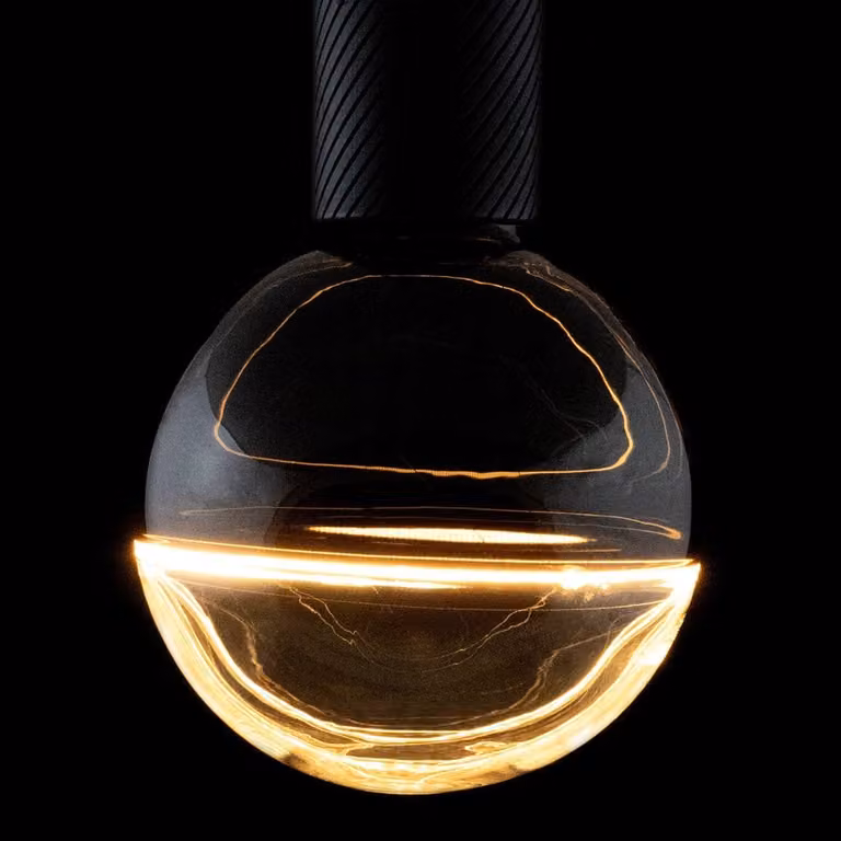 Segula Illusion LED Globe Decoratieve Lamp - Zwart en Transparant - E27 - 6W - 260lm - 1900K - Ø 14,5 cm