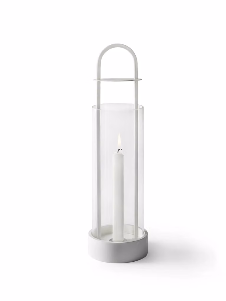 Design House Stockholm Lotus windlicht wit voor kaarsen