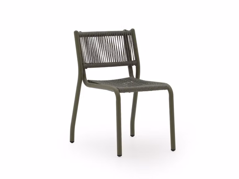 Manifesto Furniture Cecita Dining tuinstoel - Groen - Rattan en Aluminium