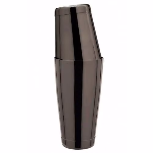 GMB TIN in TIN Cocktailshaker van roestvrij staal, Gunmetal Zwart, 828 ml en 532 ml