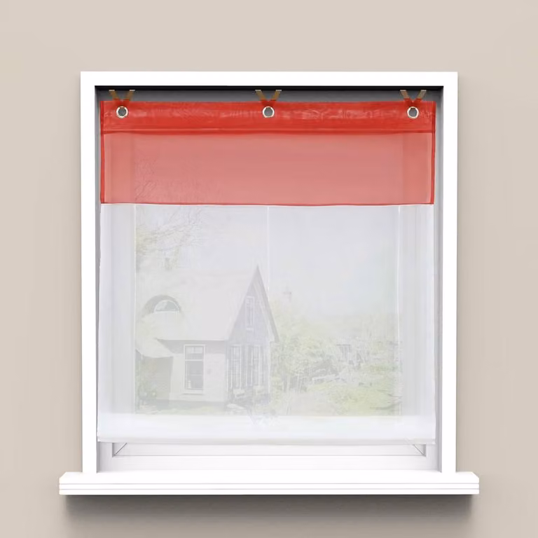 Transparant vouwgordijn met V-haak voor privacy en lichtinval, 45 x 165 cm