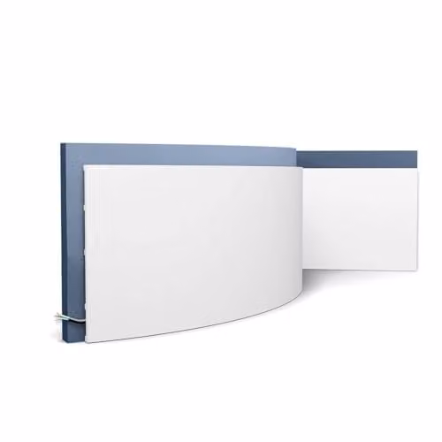 Orac Decor Plint SX207F Modern Wit met Kabelgoot B/D/H: 200 x 25 x 1,3 cm