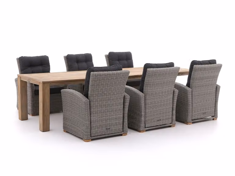 Intenso Furniture Diningset Intenso - 7-delige tuinset van teakhout voor 6 personen - Bruin