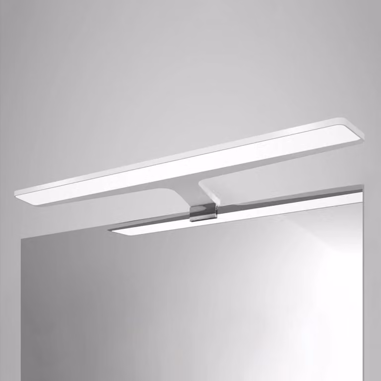 Ebir Modern LED Wandlamp voor Badkamer, Wit, Kunststof