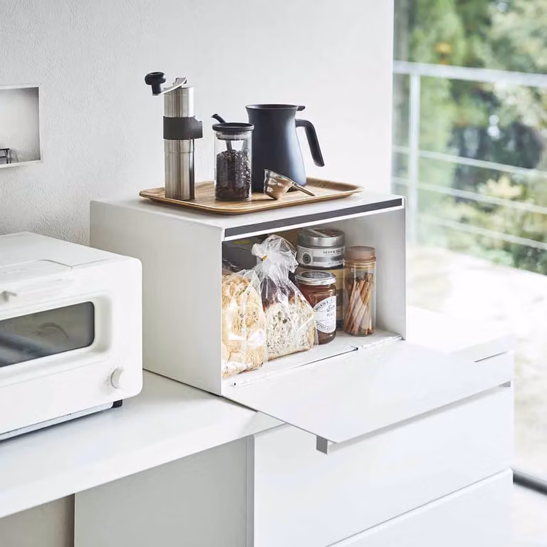 home24 Broodtrommel Tower wit B/D/H: 40 x 24 x 35 cm