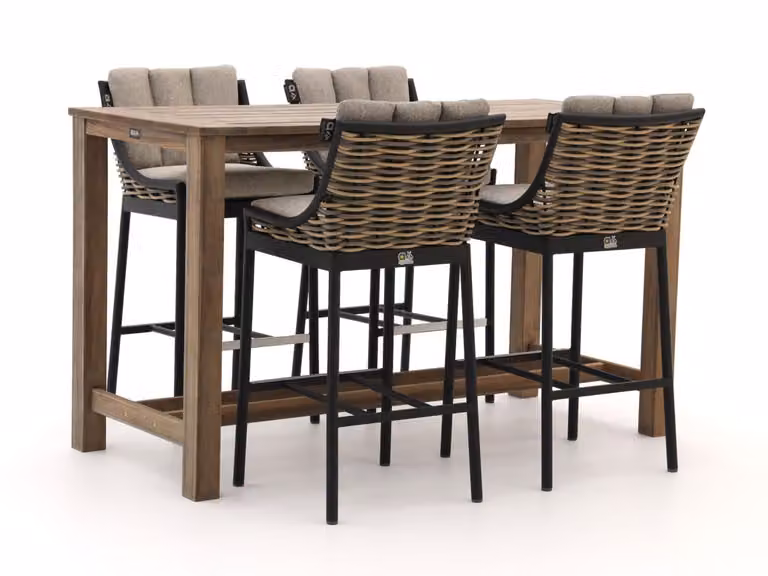 Kees Smit Barset Apple Bee Tuinset voor 4 personen van bruin geolied teakhout