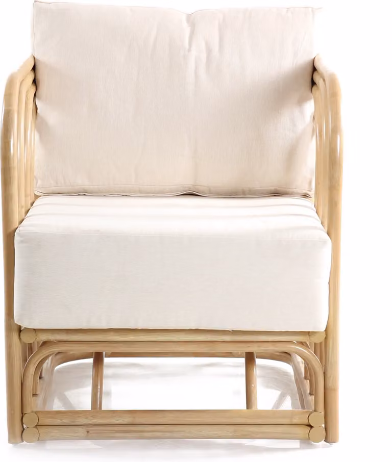 Canal Living Lofty loungestoel van rotan met wasbare kussens B/D/H: 69 x 63 x 68 cm