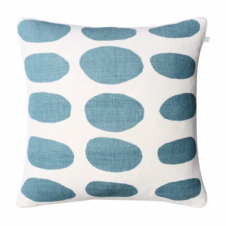 Chhatwal & Jonsson Asim kussenhoes 50x50 cm Off white-heaven blue