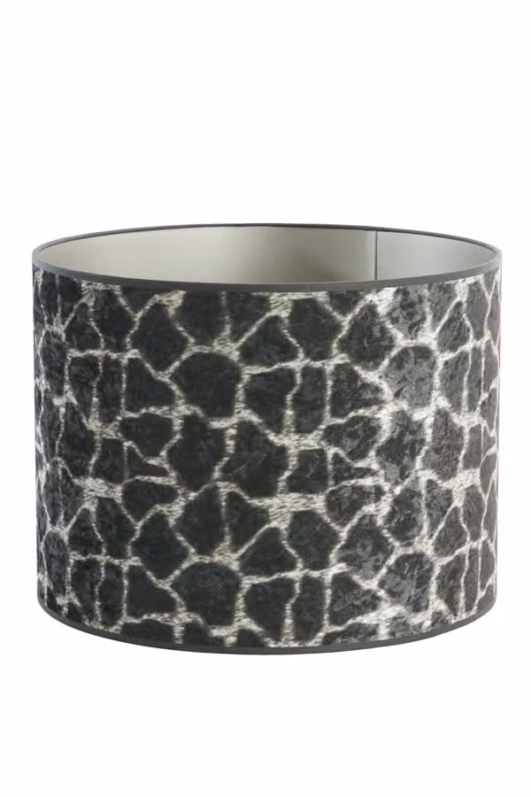 Light en Living Moderne Cilinder Lampenkap MOSA Bruin en Grijs Textiel - Ø 40 cm - B/D/H: 40 x 40 x 30 cm