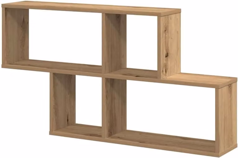 Wandrek Hout Eikenkleur - Drijvendrek Planken voor Decoreren en Opbergen - B/D/H: 100 x 18 x 53 cm