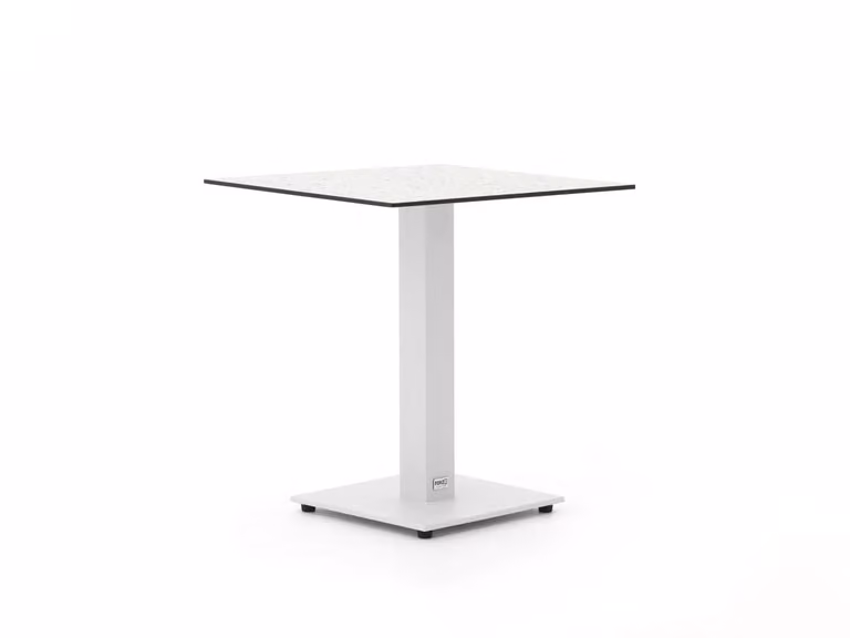 Forza Furniture Tuineettafel Forza Vierkant Wit Aluminium en Kunststof B/D/H: 70 x 70 x 70 cm