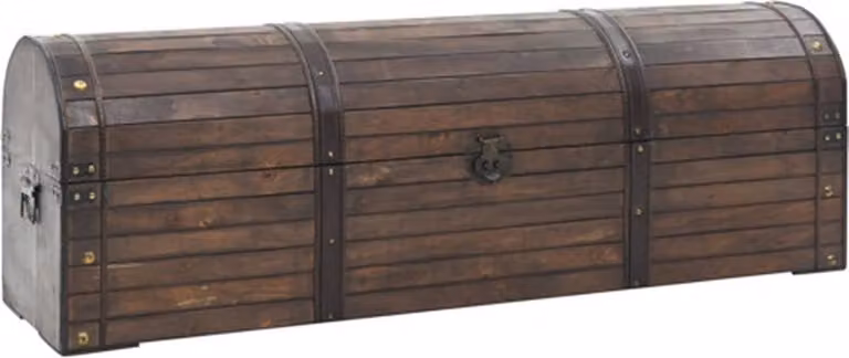 vidaXL Opbergkist in vintage stijl van massief hout, B/D/H: 120 x 30 x 40 cm