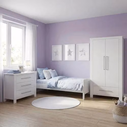Cabino Tienerkamer Noel Wit - 3-delige set met commode en kledingkast