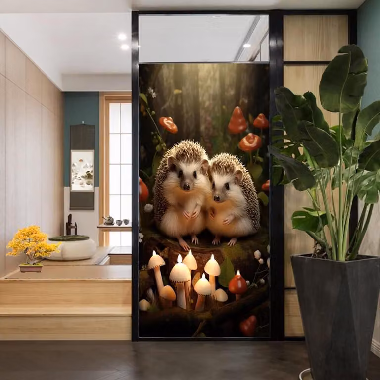 Decoratieve raamfolie Stijl D voor privacy, statisch hechtend, 45 x 60 cm
