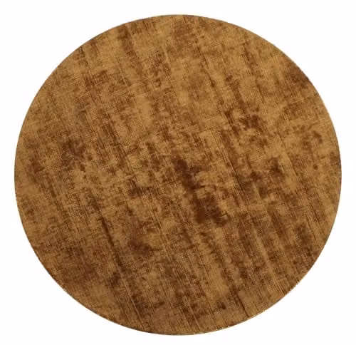Jolipa Handgemaakt Rond Tapijt - Viscose en Polyester - Bruin