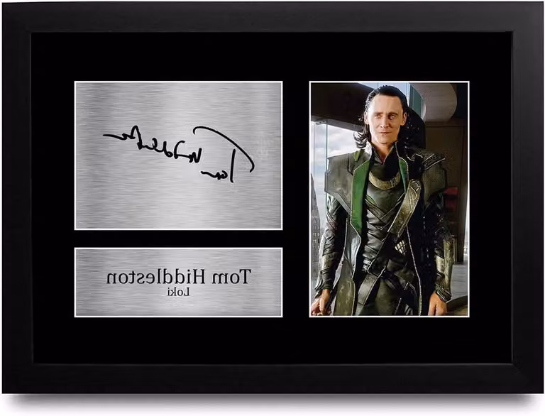 Foto Print Wanddecoratie met Gedrukte Handtekening in A4-formaat, Zwart, Acryl