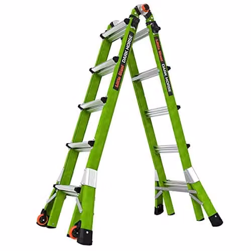 Little Giant Dark Horse 2.0 M22 Multi-positie ladder van glasvezel, 22ft, Type 1A, 300LB gewichtsclassificatie