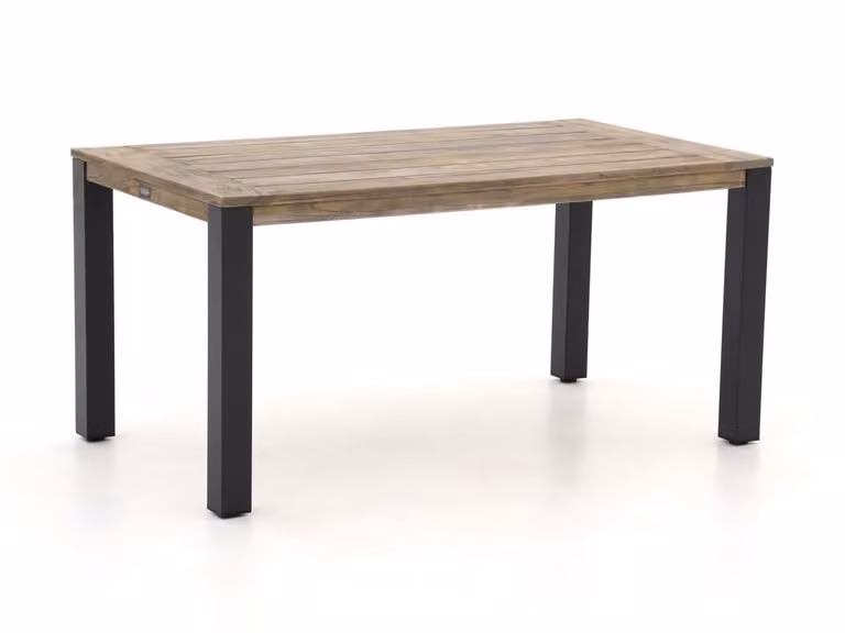 ROUGH Furniture Tuin eettafel ROUGH - Rechthoekig - Teakhout - Bruin/Grijs