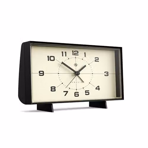Newgate Wideboy Analoge Wekker - Zwart - Mid-century Design