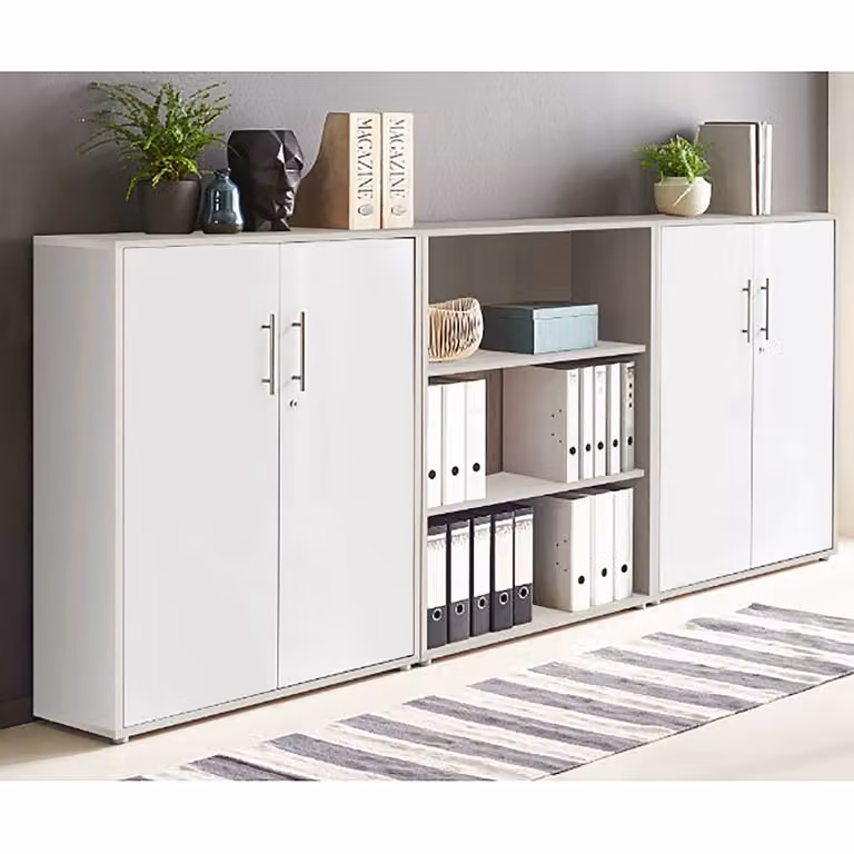 home24 Kastenset 3-delig type A grijs/lichtgrijs/mat wit B/D/H: 114 x 33 x 85 cm