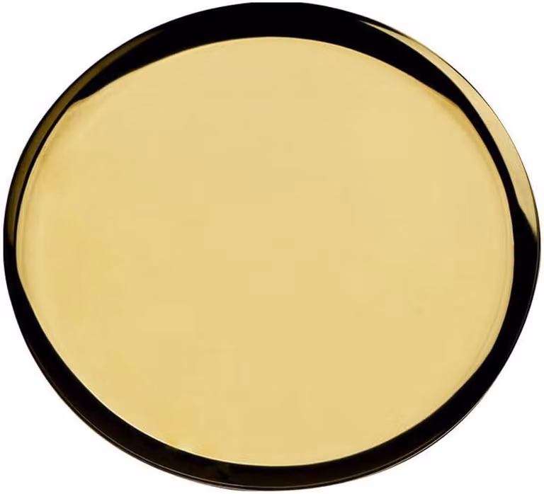 Gouden sieradenplaat van metaal met spiegelgepolijst oppervlak, 20 x 20 cm