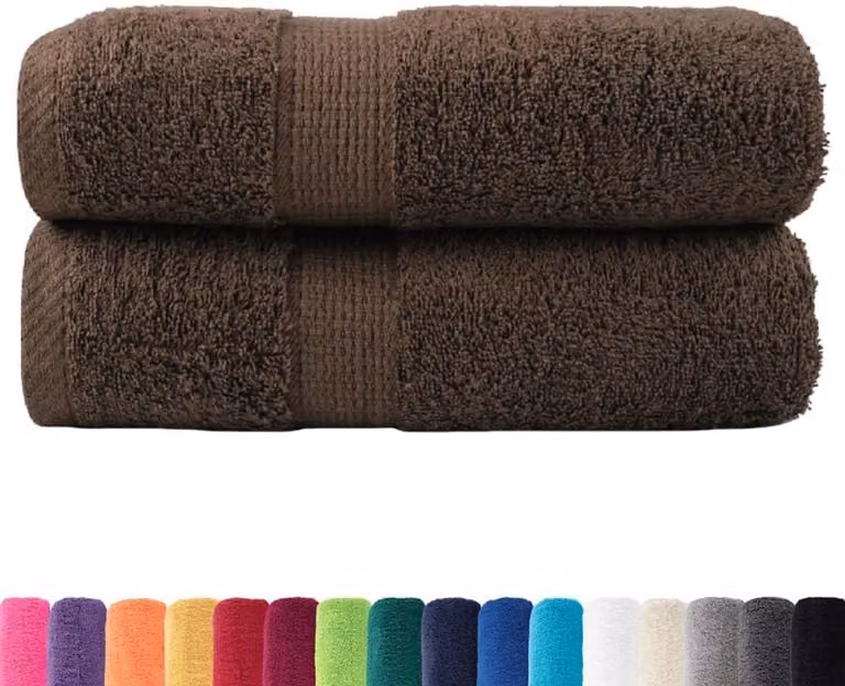 Washandjes set van 100% katoen voor volwassenen, Bruin, 30 x 30 cm