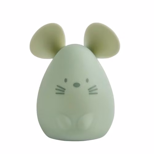 Nattou Muis Nachtlampje voor Baby's - Groen - Silicone - LED