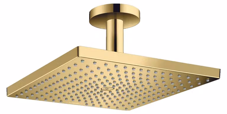 Hansgrohe Raindance E hoofddouche 300, 1 straal, EcoSmart, plafondmontage, geborsteld goud