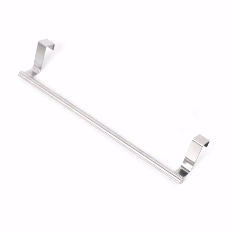 QUVIO Handdoekhouder in RVS - B: 36 cm, D: 6,5 cm, H: 6 cm