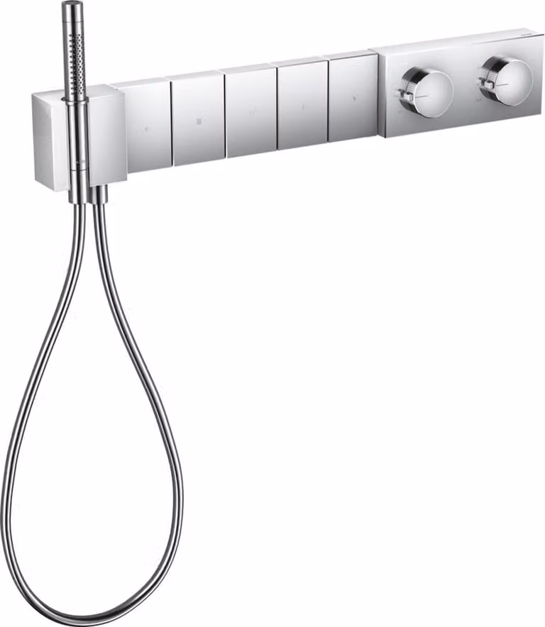 Axor Select Axorn Edge Thermostaatmodule 5 voor inbouw, Chroom met diamantstructuur