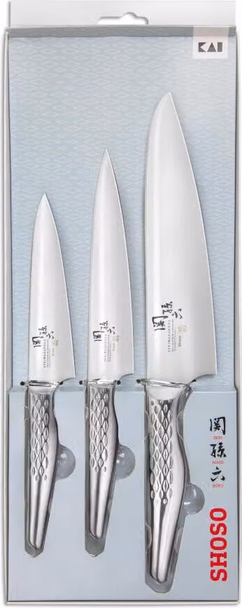 Kai Seki Magoroku Shoso-set koksmes en 2 universele messen model 51S-300