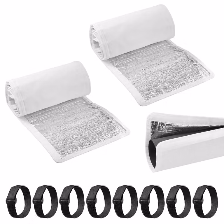 Dripio Set van 2 isolatiehoezen voor koperen buizen, 72 x 10,2 inch, met 8 banden