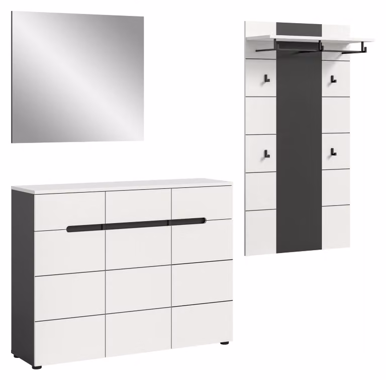 Canu garderobe opstelling C29 wit en grijs