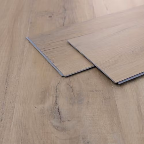 ML-Design Klik PVC Vloer Eiken Houtlook Licht Rustiek, Waterdichte Vinylvloer met Antislip, 7 Planken van 122 x 18 cm, Dikte 4,2 mm, 1,54 m²