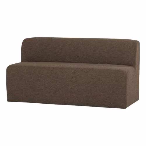 WOOOD Mojo Base Eetbank met Rugleuning - Rib - Donkerzand - 164 cm