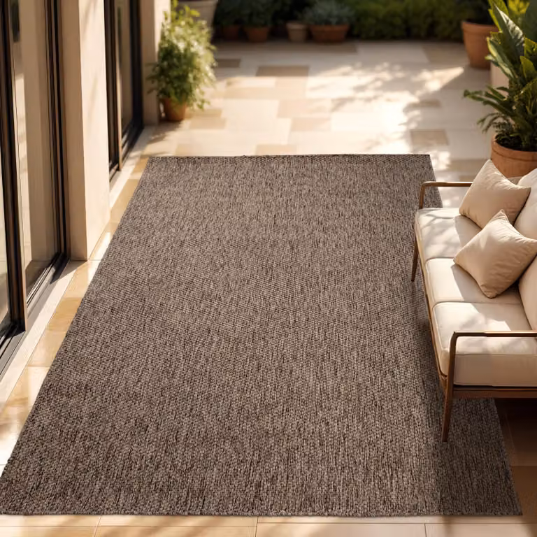 Paco Home Modern Binnen- en buitentapijt, Effen kleur, Polypropyleen, Breedte: 300 cm, Diepte: 400 cm