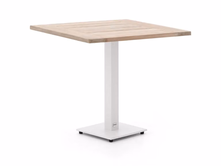 Vierkante Forza tuineettafel van kunststof en gepoedercoat aluminium, B/D: 80 x 80 cm