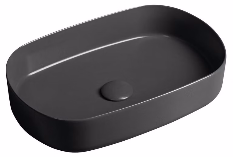 Isvea INFINITY OVAL wastafel, ovaal model, antraciet, 55 x 36 cm