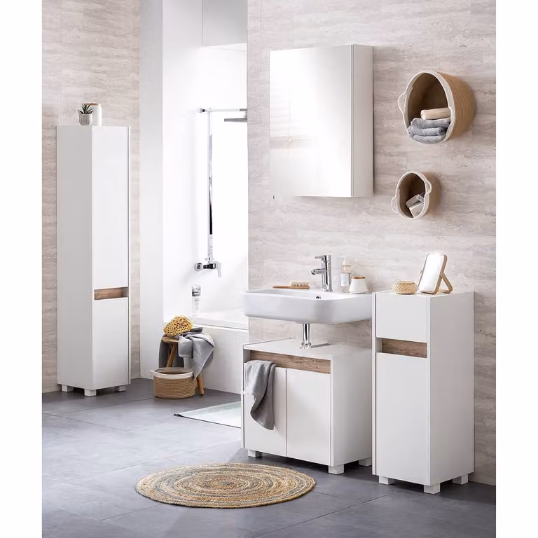 Schildmeyer Basic Spiegelkast wit glanzend B: 50 cm, H: 71 cm, D: 16 cm