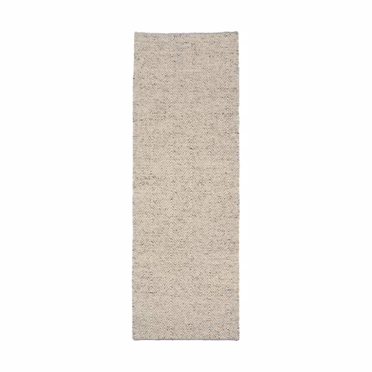 Scandi Living Furrow vloerkleed natuurwit/grijs B: 80 cm, L: 240 cm