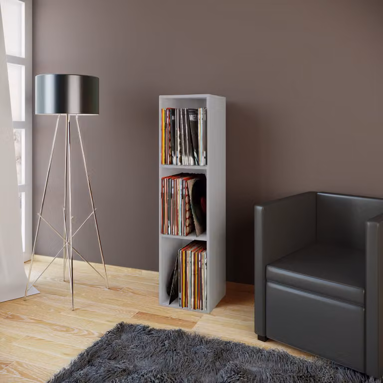 home24 Open kast Platto grijs/grijs, B/D/H: 34 x 29 x 107 cm