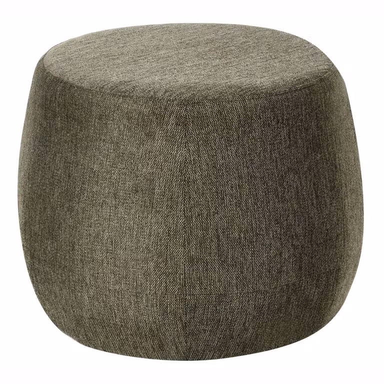 Ashton Ronde Poef Groen van Polyester voor in de Woonkamer of Slaapkamer