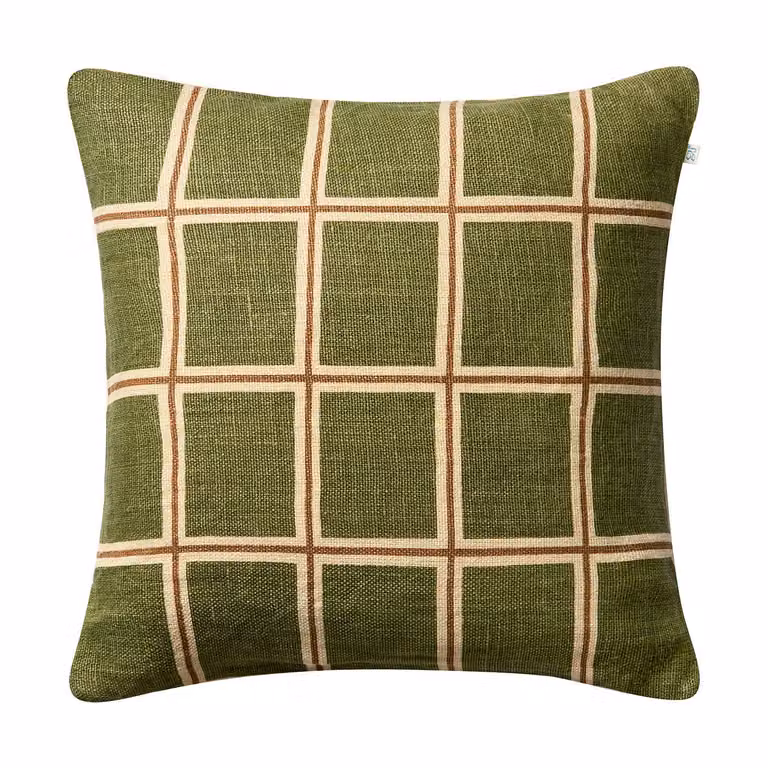 Chhatwal & Jonsson Raha kussenhoes Cactus green-taupe 50 x 50 cm