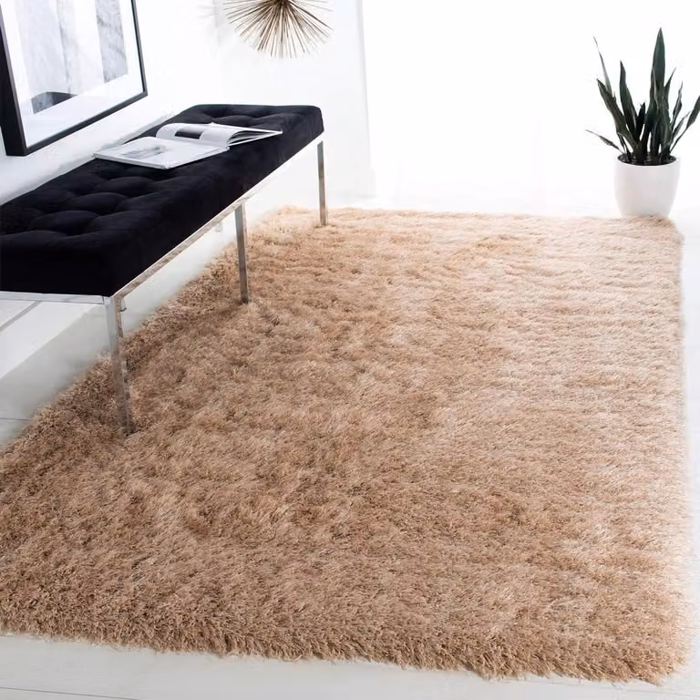 Luxe Shaggy Vloerkleed voor de Woonkamer - Modern en Extra Dik - Breedte: 61 cm, Lengte: 152 cm