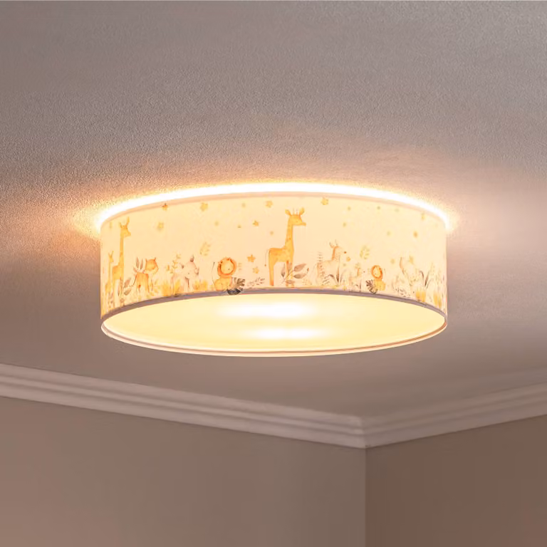 Maco Design Plafondlamp Max, wit, dimbaar, kunststof, modern design voor de kinderkamer