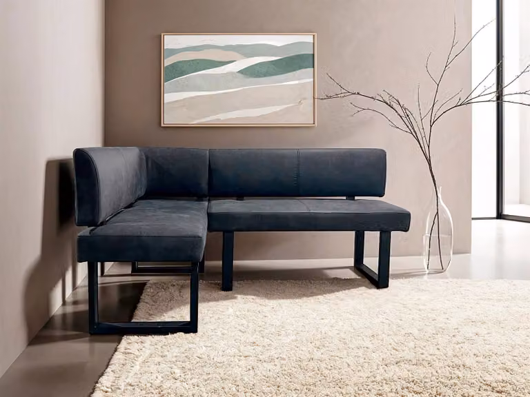 home24 Hoekbankje Jaloma beige/antracietkleurig met rechtse oriëntatie B: 182 cm, D: 86 cm, H: 56 cm