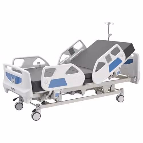 VEVOR Elektrisch ziekenhuisbed met 5 functies, inclusief hartvormige stoel en reanimatiefunctie, Trendelenburg en anti-Trendelenburg, wit, B/D/H: 90 x 190 cm