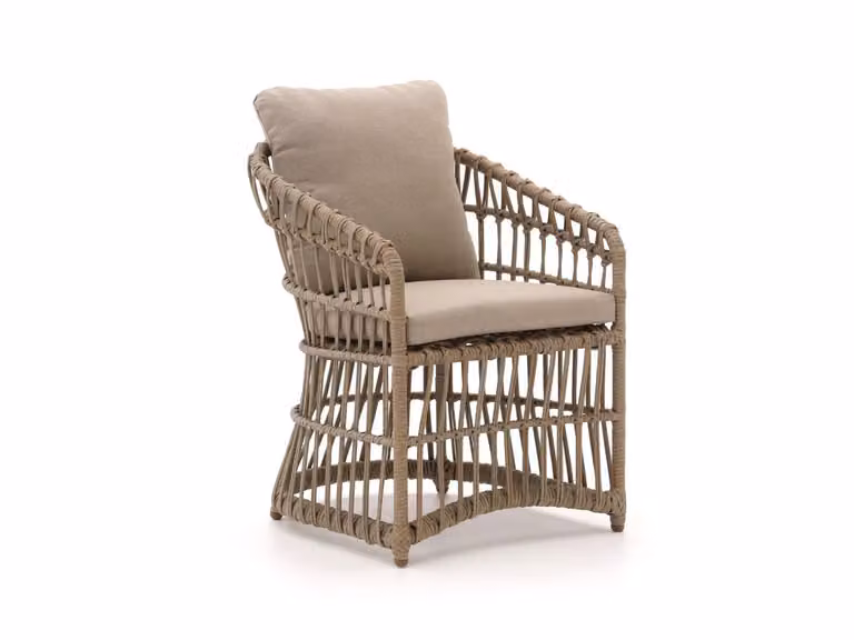 Intenso Furniture Cameri Dining tuinstoel met armleuningen in beige polyrattan