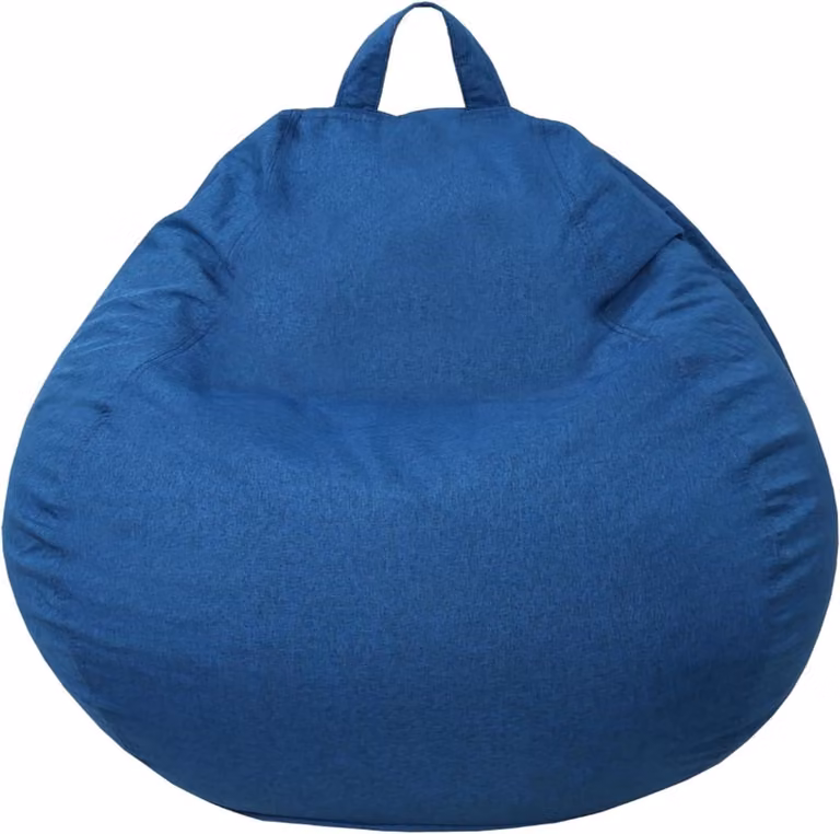 Blauwe Zitzak voor Kinderen met Machinewasbaar Overtrek - 80 x 70 cm
